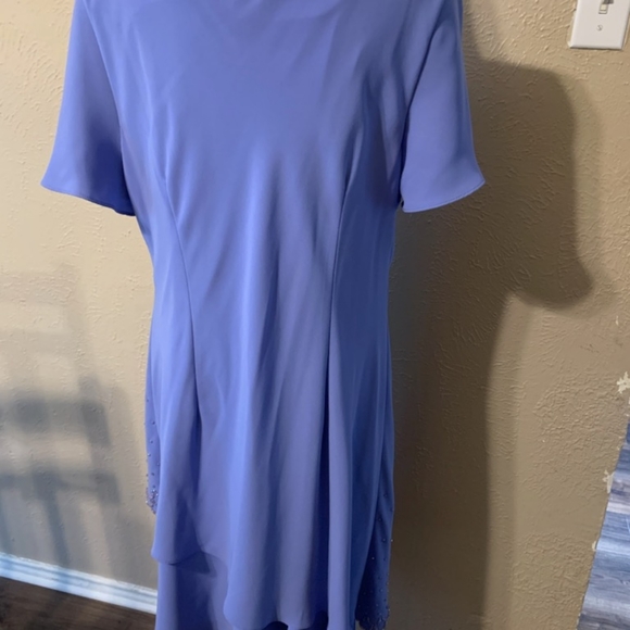 Beautiful purple blue tone 20W petite dress - Picture 2 of 6